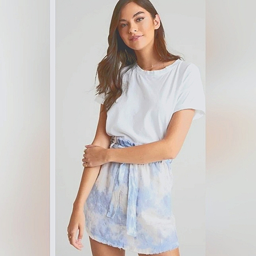 BELLA DAHL Linen Tie Dye  Mini Skirt🧚🏽‍♀️✨HOT BARGAIN